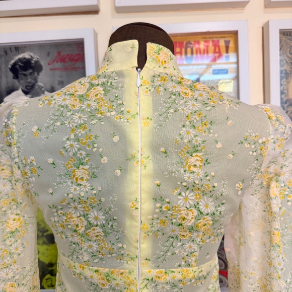 Vintage 60s Sheer Floral Maxi Dress 🌼: - Picture 7 of 10
